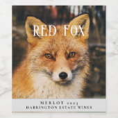 Mockup Red Fox Custom Wine Labels Wijn Etiket (Enkel label)