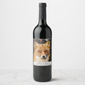 Mockup Red Fox Custom Wine Labels Wijn Etiket (Voorkant)