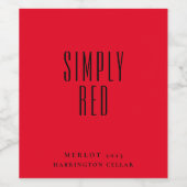 Mockup Red Wine Custom Wine Labels Wijn Etiket (Enkel label)