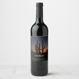 Mockup Saguaro Cactus Custom Wine Labs Wijn Etiket