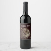 Mockup Sleepy Owl Custom Wijn Labels Etiket (Voorkant)