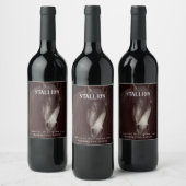 Mockup Stallion Horse Custom Wine Labels Wijn Etiket (Flessen)
