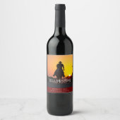 Mockup  Western rustiek aangepaste wijnlabels Wijn Etiket (Voorkant)