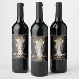 Mockup Wild Horse Westerne Etiketten voor aangepas