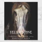 Mockup Wild Horse Westerne Etiketten voor aangepas (Enkel label)