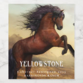 Mockup Wild Horse Westerne Etiketten voor aangepas (Enkel label)