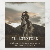 Mockup Yellowstone Westerne Etiketten voor aangepa (Enkel label)