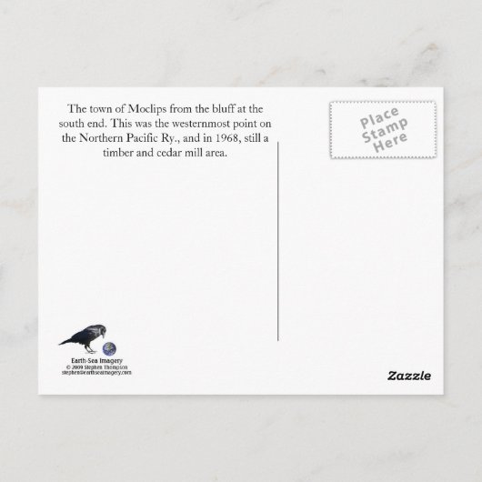 Moclips Washington 1968 Briefkaart (Achterkant)