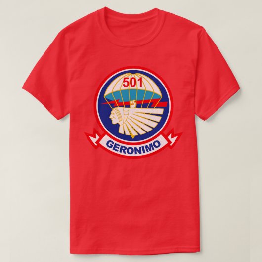MOD1 Geronimo 501e parachute infanterie T-shirt (Design voorkant)