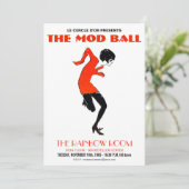 Mod 1960: Dance Party  Uitnodiging (Staand voorkant)