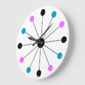Mod 1960s Retro wandklok (Hoek)