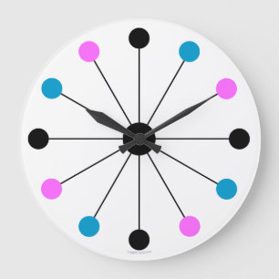 Mod 1960s Retro wandklok