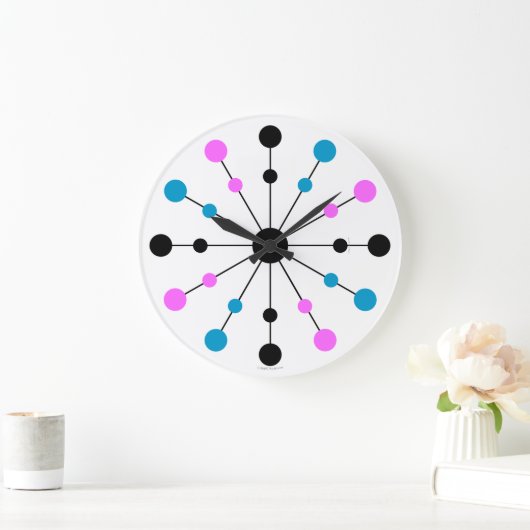 Mod 1960s Retro wandklok (Huis)