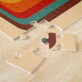 Mod 1970s Retro Geometrisch Ontwerp Legpuzzel (Zijkant)