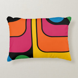 Mod 1970s Retro Stijl Geometrisch Ontwerp Accent Kussen