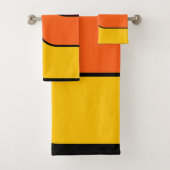 Mod 1970s Retro Stijl Geometrisch Ontwerp Bad Handdoek (Insitu)