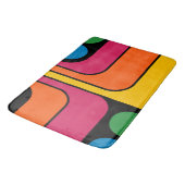 Mod 1970s Retro Stijl Geometrisch Ontwerp Badmat (Gekanteld)