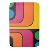 Mod 1970s Retro Stijl Geometrisch Ontwerp Badmat (Voorkant Verticaal)