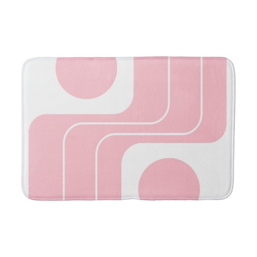 Mod 1970s Retro Stijl Geometrisch Ontwerp Badmat (Voorkant)