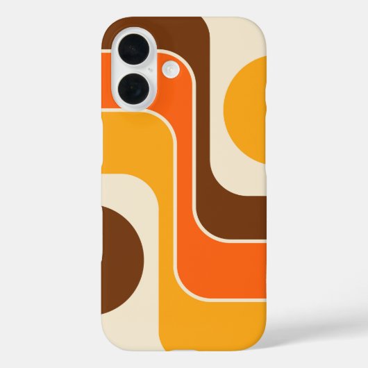 Mod 1970s Retro Stijl Geometrisch Ontwerp Case-Mate iPhone Case (Achterkant)