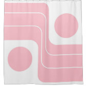 Mod 1970s Retro Stijl Geometrisch Ontwerp Douchegordijn (Voorkant)