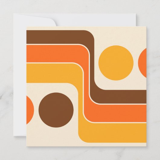Mod 1970s Retro Stijl Geometrisch Ontwerp Kaart (Voorkant)