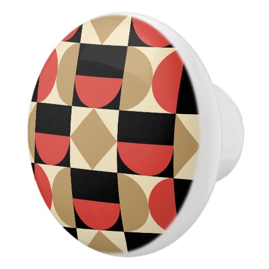 Mod 1970s Retro Stijl Geometrisch Ontwerp Keramische Knop (Rechts)