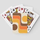 Mod 1970s Retro Stijl Geometrisch Ontwerp Pokerkaarten (Achterkant)
