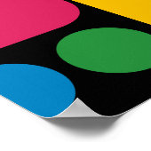 Mod 1970s Retro Stijl Geometrisch Ontwerp Poster (Hoek)