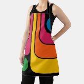 Mod 1970s Retro Stijl Geometrisch Ontwerp Schort (Insitu)