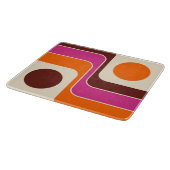 Mod 1970s Retro Stijl Geometrisch Ontwerp Snijplank (Hoek)