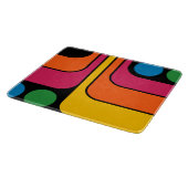 Mod 1970s Retro Stijl Geometrisch Ontwerp Snijplank (Hoek)