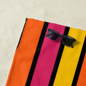 Mod 1970s Retro Stijl Geometrisch Ontwerp Strandlaken (In situ)