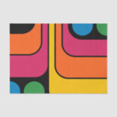 Mod 1970s Retro Stijl Geometrisch Ontwerp Tissuepapier (Voorkant)