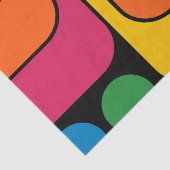 Mod 1970s Retro Stijl Geometrisch Ontwerp Tissuepapier (Detail)