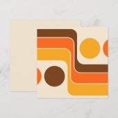 Mod 1970s Retro Style Geometric Design Kaart (Voorkant / Achterkant)