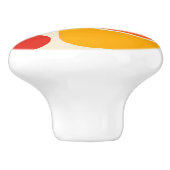 Mod 1970s Retro Style Geometric Design Keramische Knop (Zijkant)