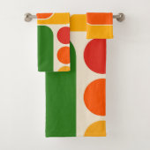 Mod 1970s Retro Style Geometrisch ontwerp Bad Handdoek (Insitu)