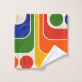 Mod 1970s Retro Style Geometrisch ontwerp Bad Handdoek (Wasdoekje)
