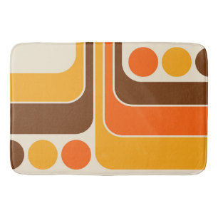 Mod 1970s Retro Style Geometrisch ontwerp Badmat