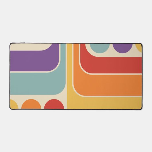 Mod 1970s Retro Style Geometrisch ontwerp Bureaumat (Voorkant)