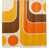 Mod 1970s Retro Style Geometrisch ontwerp Douchegordijn (Voorkant)