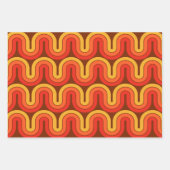 Mod 1970s Retro Style Geometrisch ontwerp Inpakpapier Vel (Voorkant 3)
