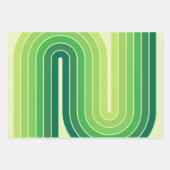 Mod 1970s Retro Style Geometrisch ontwerp Inpakpapier Vel (Voorkant)