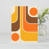 Mod 1970s Retro Style Geometrisch ontwerp Kaart (Staand voorkant)