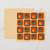 Mod 1970s Retro Style Geometrisch ontwerp Kaart (Voorkant / Achterkant)