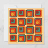 Mod 1970s Retro Style Geometrisch ontwerp Kaart (Voorkant)