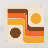 Mod 1970s Retro Style Geometrisch ontwerp Kaart (Voorkant / Achterkant)