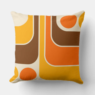 Mod 1970s Retro Style Geometrisch ontwerp Kussen