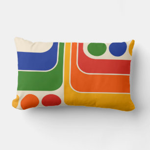 Mod 1970s Retro Style Geometrisch ontwerp Kussen